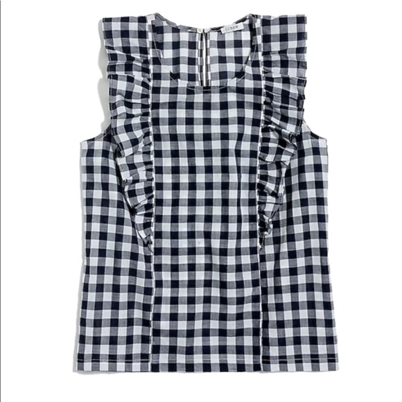 J. Crew Factory Tops - J. Crew Factory Gingham Sleeveless Blouse